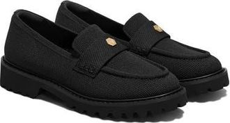 Vivaia Francesca Round-Toe Platform Chunky Heel Loafers in Black at Nordstrom, Size 5.5