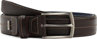Izod Elastic Power Stretch Leather Belt Mens Belts Brown : LG (38-40)