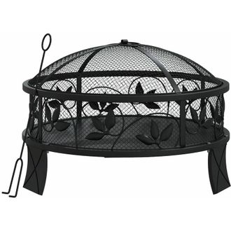 vidaXL Brasero Con Atizador Acero Xxl 50 Cm Vidaxl