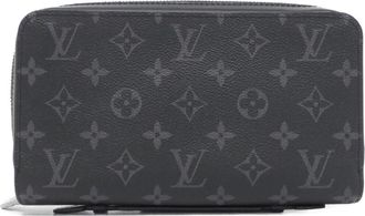 Louis Vuitton Black Coated Canvas Long Wallet (Bi-Fold) (Pre-Owned)