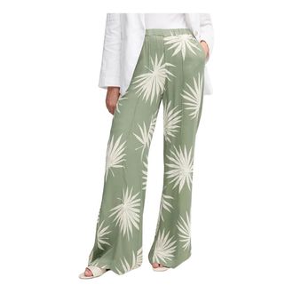 Oui Broeken, Dames, Veelkleurig, M, Wijde broek