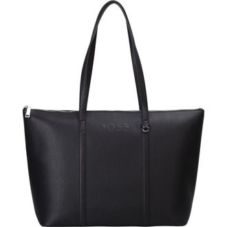 BOSS Addison Faux Leather Tote in Black at Nordstrom