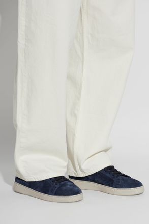 Eleventy Suede Sports Shoes, Mens, Navy Blue