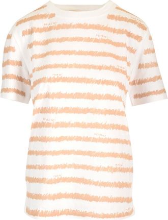 Marni Printed T-Shirt Bianco-Donna