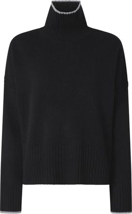 Pinko Falkland Truien - Dames - Coltruien - Zwart - M - Wol - Truien & Vesten