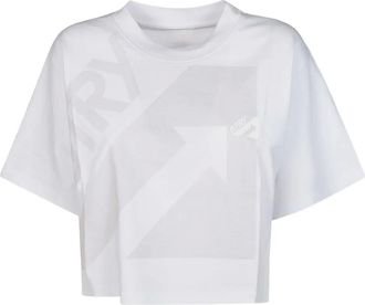 Autry Arrow-print crop top - women - Fabric - M - White