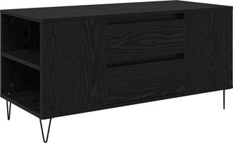 vidaXL Coffee Table Black Oak 102 x 44.5 x 50 cm Engineered Wood vidaXL