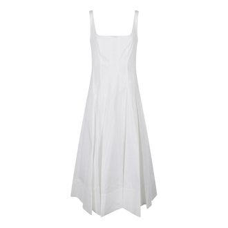 Staud Midi Dresses, female, White, Size: S Wells Dress