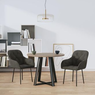 vidaXL Vidaxl - Sillas De Comedor 2 Unidades Terciopelo Gris Oscuro