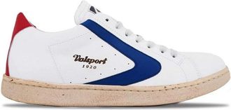 Valsport Handgemaakte Witte Leren Vintage Sneakers - Heren - Sneakers - Wit - 40 EU - Katoen - Schoenen