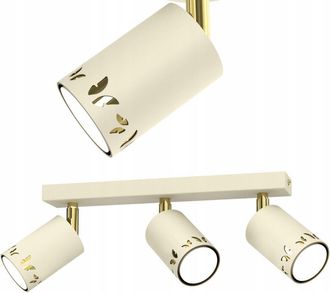 OEM L&aacute;mpara De Techo Infantil Spot Led Mariposas Beige Crudo Oro Gu10