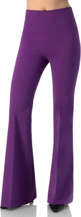 Ivonne Flared Pants with Back Pleats in Purple at Nordstrom, Size 14