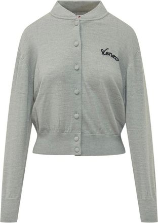 Kenzo Truien & Vesten, Dames, Grijs, M, Wol, Eiffel Tower Vest