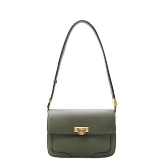Pourchet Tassen, Dames, Groen, ONE Size, Leer, Le Grand Sac port&eacute; travers