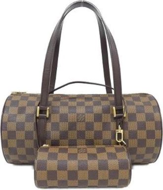 Louis Vuitton Pre-owned Damier Papillon Coated Canvas Bag - Dames - Vintage Handtas - Bruin - ONE Size - Vintage