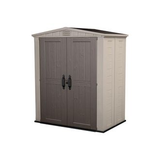 Keter Caseta De Jard&iacute;n Factor 6x3 Cobertizo De Almacenamiento Exterior Ordenaci&oacute;n Acero Metal Madera Resina 178x114x208 Wxdxh Cm - Keter