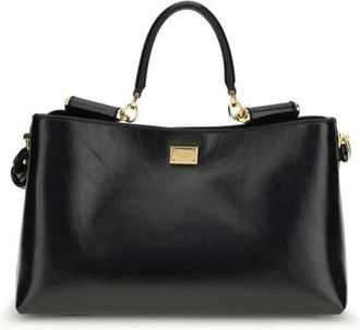 Dolce & Gabbana Leren Tas met Handvat - Dames - Handtassen - Zwart - ONE Size - Leer - Tassen