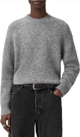AllSaints Coby Crewneck Wool & Mohair Sweater in Grey Marl at Nordstrom Rack, Size X-Large