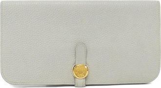 Herm&egrave;s Beige Togo Leather Long Wallet (Bi-Fold) (Pre-Owned)