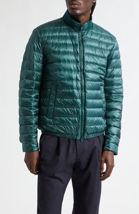 Herno Ultralight Nylon Down Jacket in 7810 Bottle Green at Nordstrom, Size 42 Us