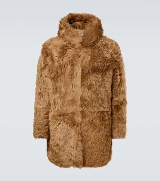 ERL Hooded shearling coat