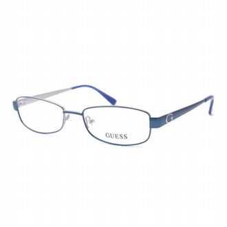 Guess Womens 53Mm Rectangular Glasses In Blue