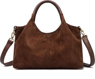 Generic Suede Handbags Soft Women Bag Small Casual Female Messenger Shoulder Ladies Crossbody(Coffee)
