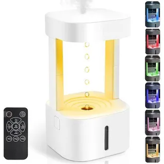 OEM Mini Umidificatore A Ultrasuoni Da 580 Ml Con Ricarica Usb, Design A Goccia Antigravit&agrave; Ed Effetti Luminosi A Led
