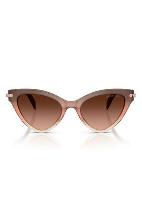 Michael Kors Roanoke 52mm Gradient Cat Eye Sunglasses in Soft Pink Gradient at Nordstrom