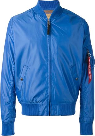 Alpha Industries Bomber con zip - Blu