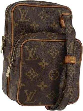 Louis Vuitton Pre-owned Cross Body Bags, female, Brown, Size: ONE SIZE Pre-owned Vintage Canvas Cross Body Bag
