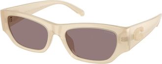 Coach HC8470D CFU16 Asian Fit 58857N Womens Sunglasses White Size 55