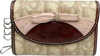 Dior Pre-owned Accessories, female, Pink, Size: ONE SIZE Pre-owned Leather Key-holder