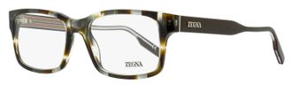 Ermenegildo Zegna Mens Soft Rectangular Eyeglasses EZ5254 020 Gray Havana 54mm