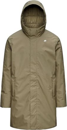 K-Way Thomas Warm Micro Canvas Jacket - Coats - Hombre - Verde - L