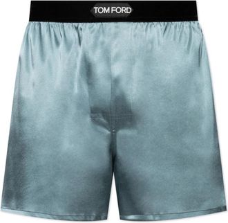 Tom Ford Boxers met logo - Heren - Onderbroek - Blauw - S - Ondergoed