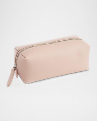 Royce Leather Monogrammed Leather Zippered Utility Bag