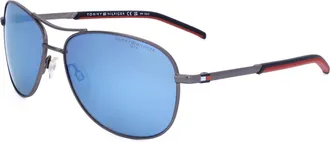 Tommy Hilfiger Mens 59 mm Matte Dark Ruthenium Sunglasses TH2023-S-R80-59
