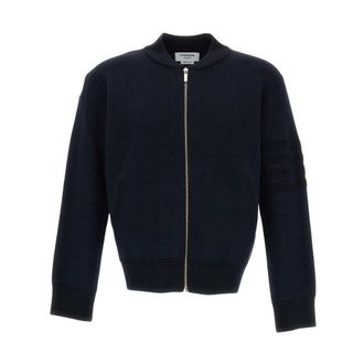 Thom Browne Bomberjack - Heren - Bomber jackets - Blauw - XL - Katoen - Jassen