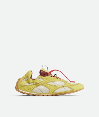 Bottega Veneta Orbit Flash Sneaker - Yellow - Woman - 39 - 80% Calfskin & 20% Polyester