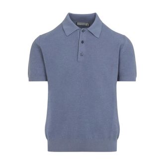 Canali Mk02461 Polo Shirt - male - Canali - Polo Shirts - Blue - S - Tops