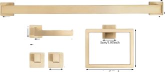 OEM Juego De Toalleros De Pared Para Ba&ntilde;o, Dise&ntilde;o Moderno
