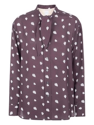 Paul Smith strawberry-print tie shirt - Brown