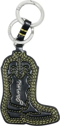 Ganni Western Boot Sleutelhanger - Dames - Sleutelhangers & Tashangers - Zwart - ONE Size - Leer - Accessoires