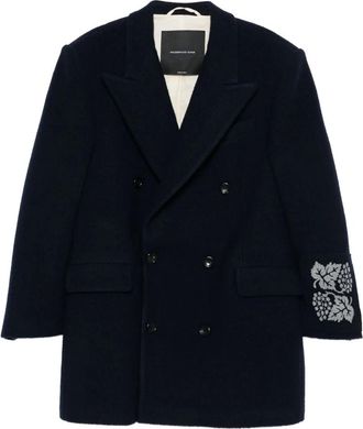 Federico Cina Dubbelknoops Jas - Dames - Blazers - Blauw - M - Jassen