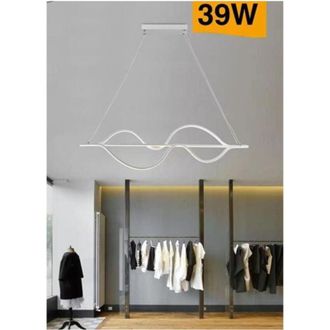 Trade Shop Trade Shop Traesio - Trade Shop - Lampadario Led a Sospensione 39 Watt Moderno Onde Luce 6500k 4000k 3000k B64-b
