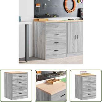 vidaXL vidaXL Armadietto per officina - Armadietto da Garage Grigio Sonoma 60x51x85 cm
