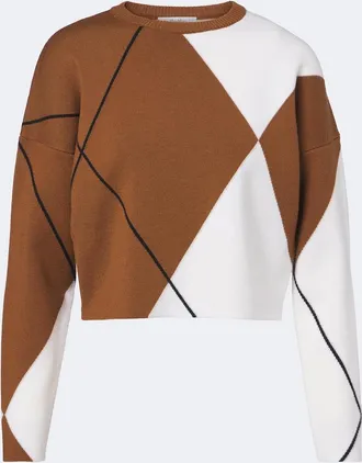 Max Mara Argyle virgin wool sweater