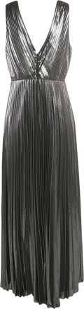 Aidan Mattox Abito lungo plissettato - Grigio
