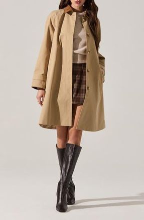 ASTR the Label Raiden Swing Coat in Light Khaki at Nordstrom Rack, Size Medium